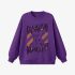 Purple Letters Print Sweatshirt GM9911-36