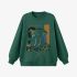 Dark Green Figure Painting Sweatshirt GM9912-29