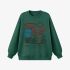 Dark Green Letters Print Sweatshirt GM9912-34