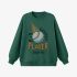 Dark Green Letters Print Sweatshirt GM9912-35