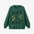 Dark Green Letters Print Sweatshirt GM9912-36