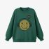 Dark Green Cartoon Print Sweatshirt GM9912-37