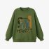 Grass Green Figure Painting Sweatshirt GM9913-29