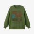 Grass Green Letters Print Sweatshirt GM9913-34