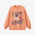 Orange Color Figure Painting Sweatshirt GM9914-30